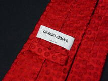美品 【GIORGIO ARMANI ジョルジオアルマーニ】A1570 赤 RED イタリア 伊製 SILK ブランド ネクタイ 古着 良品_画像3