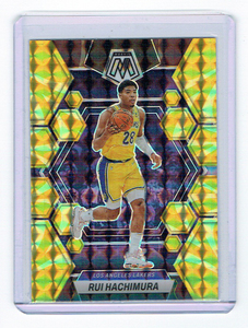 大活躍中！【八村 塁 ／ Rui Hachimura】Panini NBA 2022-23 Mosaic - Reactive Yellow #139 ★ Lakers ロサンゼルス・レイカーズ