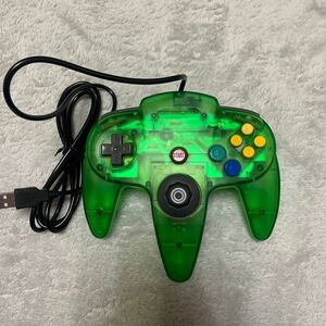 * nintendo * Nintendo 64 for controller * clear green * new goods unused * free shipping *USB terminal * interchangeable *