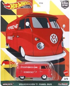 Hot Wheels DEUTSCHLAND DESIGN VOLKSWAGEN T1 PANEL BUS #2/5★HW ホットウィール ドイチュラント フォルクスワーゲン パネル バス