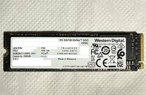 ◆送料無料◆M.2 SSD NVMe【Western Digital SDBQNTY-256G】256GB 1本