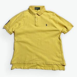 POLO RALPH LAUREN ☆ 鹿の子 ポロシャツ 半袖 イエロー 170 S相当 春夏 アメカジ ストリート カジュアル 古着 ポロラルフローレン■SAP91の画像1