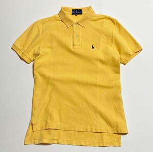 POLO RALPH LAUREN ☆ 鹿の子 ポロシャツ 半袖 イエロー キッズ〜 レディースM アメカジ 春夏 カジュアル ポロラルフローレン■SAP113