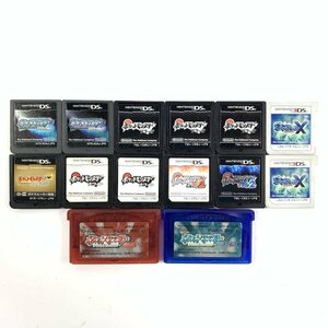 任天堂 Nintendo ニンテンドー GBA DS 3DS ポケモンソフト まとめ売り 14本セット＊ジャンク品