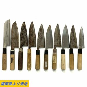 【和包丁等/まとめ売り】関孫六/正垣/源菊管/照秀/堺刀司/等 出刃包丁または三徳包丁等＊ジャンク品【福岡】