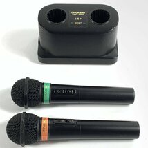 PRIMO DKKaraoke DWM-8500 ワイヤレスマイク 2本組セット 充電スタンド付き◇ジャンク品_画像1