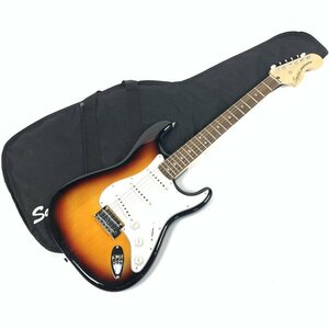 Squier by Fender スクワイア ストラトキャスター エレキギター シリアルNo.CYKG23007083 サンバースト系 ソフトケース付き★現状品