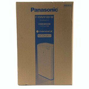 美品 Panasonic F-YHVX120-W パナソニック 衣類乾燥除湿器 クリスタル ホワイト ハイブリッド方式 ナノイーX　キャスター付き＊未開封品
