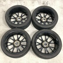 AmE CIRCLAR RM-7 ホイール&ラジアルタイヤ 18×7.5J PCD100 5穴 OFF+50○ジャンク品_画像4