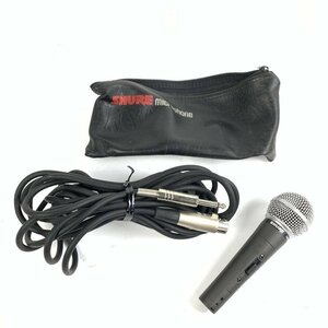 SHURE SM-58S シュア ダイナミックマイク [収納袋/マイクコード]付き★現状品