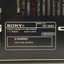 SONY ソニー WV-BW3 Hi8/VHSビデオデッキ●ジャンク品_画像9