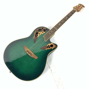 Ovation Celebrity オベーション CP257 エレアコギター アクティブ回路 シリアルNo.1030755 緑系★現状品