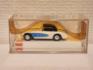 BUSCH 1/87 シボレー コルベット ホワイト×ブルー