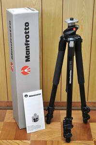 ★ 良品！ マンフロット 中型 アルミ三脚 3段　Manfrotto 190XPROB　元箱付き！　水平センターポール ★★