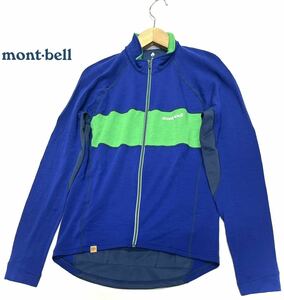 mont-bell★モンベル★（M）1130440 メリノウールプラス サイクルジャージ/ダークブルー