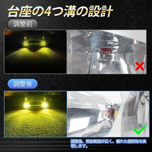 SUPAREE h3 led フォグランプ 24v 爆光 h3 led 24v イエロー ショート h3 led バルブ 3000の画像3