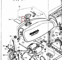 【送料無料】ホンダ純正CB400F CB350Fフューエルタンクキャップパッキン(ゴム Oリング ガスケット 燃料 ガソリン ヨンフォア フォーワン)1_画像2