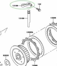 【送料無料】カワサキ純正ゼファー400 / 550 クラッチリリースレバー(レリーズ アーム クラッチレバー クラッチカバー エンジン BEET)_画像2