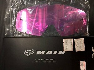 ★50%OFF★メーカー完売品★　【FOX】～'19 旧MAINゴーグル用レンズ　PINK SPARK(ピンクミラー）【正規輸入品】