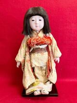売り切り 日本人形 市松人形 大丸製 抱き人形 豆人形 玩具 雛人形 ビスクドール 戦前 縮緬 女の子 _画像1