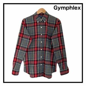 ジムフレックス　フランネルチェックシャツ　グレー　メンズ　日本製　コットン　14