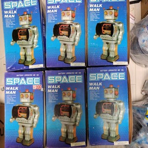 SPACE WALK MANロボットブリキ当時物アンティークトーイ６個セット