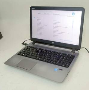 T10886nジャンク hp ProBook450G2 corei3 Broadwell 第5世代CPU 15.6inch DDR3L 4GB×2 簡易起動確認済み