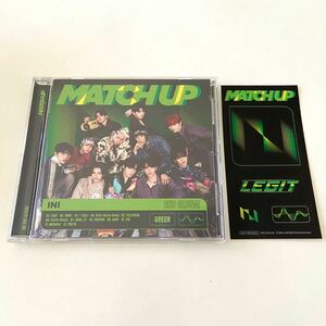 INI MATCH UP ( GREEN Ver. ) 通常盤 CD 2nd アルバム プデュ 日プ 日プ2 produce101Japan 日プS2