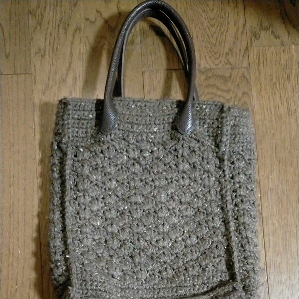 手編みのトートバッグ 手作り