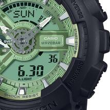 G-SHOCK メタリックカラーダイヤル アナデジ ビッグケース セージグリーン メンズ 腕時計 GA-110CD-1A3JF 新品 未使用 _画像4