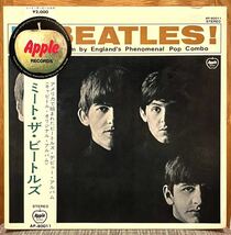 希少★完品[丸帯/ライナー/黒インナー] MEET THE BEATLES! / ミート・ザ・ビートルズ / THE BEATLES AP-80011 LPレコード 青ミート_画像2