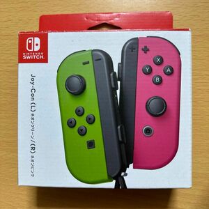 ★Nintendo Switch Joy-Con (L)ネオングリーン/(R)ネオンピンク　任天堂整備済　使用僅少美品　保証期間中