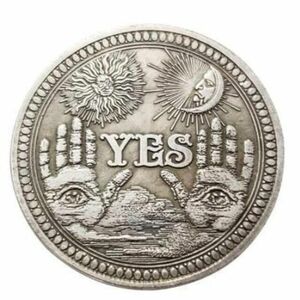 イエス ノー Yes No 不思議なコイン オカルト アンティーク コイン メダル ヴィンテージ ビンテージ かっこいい おもしろ コイントス