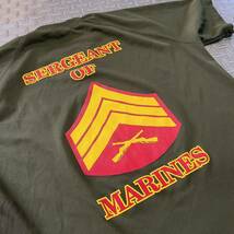 米軍放出品 TシャツMARINES SMALL おしゃれ　OD 　トレーニング　(INV D#15)_画像5