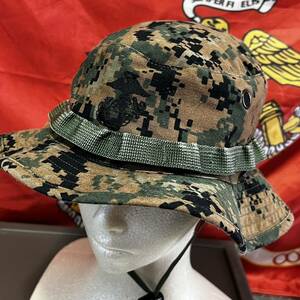 米軍放出品　海兵隊 米軍実物 USMC ウッドランドマーパット ブーニーハット キャンプ MEDIUM (INV E#39)