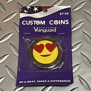 米軍放出品 VANGUARD COSTOM COINS MILITARY BRAT コイン 絵文字　emoji ハート　(INV N40)