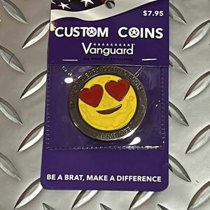 米軍放出品 VANGUARD COSTOM COINS MILITARY BRAT コイン 絵文字　emoji ハート(INV N44)