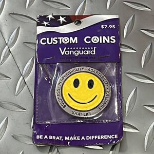 米軍放出品 VANGUARD COSTOM COINS MILITARY BRAT コイン 顔文字 emoji 絵文字　コレクション　スマイル　(INV O26)