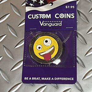 米軍放出品 VANGUARD COSTOM COINS MILITARY BRAT コイン 絵文字　emoji クレイジーフェイス　(INV N43)