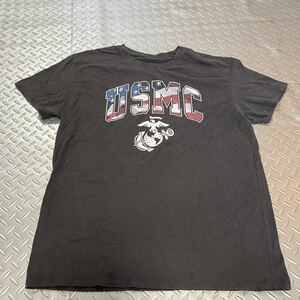 米軍放出品 Tシャツ　USMC AMERICA おしゃれ　ランニング　BLACK (INV S03)