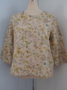  unused b lunch M Branch m'linen flower print blouse (8690 jpy )(YE)