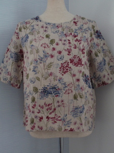  unused b lunch M Branch m'linen flower print blouse (9790 jpy )(ras)