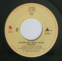 STRYPER 7inch SINGLE 2枚 ALWAYS THERE FOR YOU I BELIEVE IN YOU IN GOD WE TRUST 永遠の誓い ストライパー LA METAL PROMO シングル_画像6