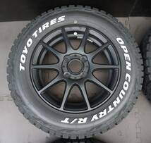 兵庫発オープンカントリー165/80R14ほぼ新品 OPEN COUNTRY R/T 14×4.5J 100-4H4穴つや消しブラック アゲバン アゲトラ リフトアップ_画像4