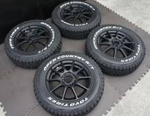 兵庫発オープンカントリー165/80R14ほぼ新品 OPEN COUNTRY R/T 14×4.5J 100-4H4穴つや消しブラック アゲバン アゲトラ リフトアップ_画像2