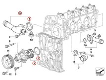 BMW E46 318i ウォーターポンプ＆サーモスタット M43 直4エンジン 11510393338 11531437085_画像2