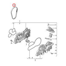 VW BEETLE ザ・ビートル 5C CADDY IV キャディ SA CC 358 タイミングベルト/ウォーターポンプベルト 04E121605E 04E121605F_画像2