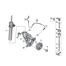 BMW F45 F46 X1/F48 218d 218i 220i 225i sDrive18i xDrive20i xDrive25i フロント ABSセンサー/スピードセンサー 片側 34526850765_画像2