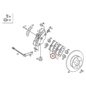 Brembo製 ベンツ Gクラス W460 W463 フロント ブレーキパッド/ディスクブレーキパッド 左右セット 0054209820 4604200020 0084204020の画像2