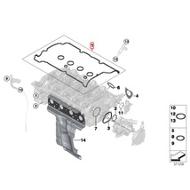 純正OEM CORTECO製 BMW MINI ミニ R55 R57 R58 R59 クーパー Cooper タペットパッキン/シリンダーヘッドカバーガスケット 11127567877_画像2